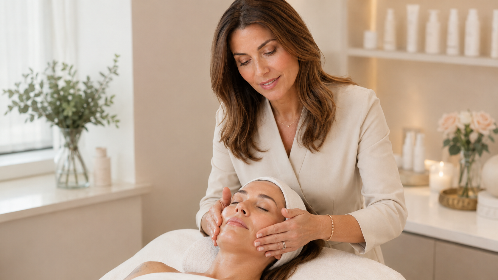 Profesional en su estudio de belleza